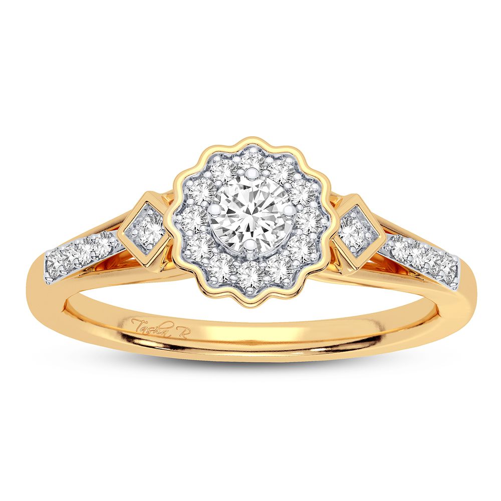 Chic 0.20CT Lab Diamond Womens Ring in White Gold