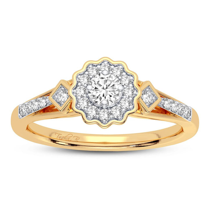 Chic 0.20CT Lab Diamond Womens Ring in White Gold
