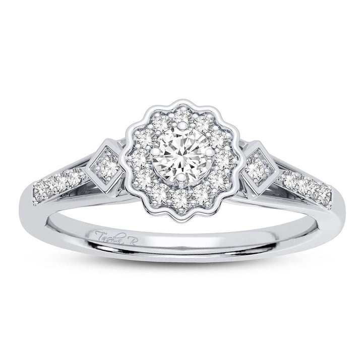 Elegant 0.20CT Lab Diamond Promise Ring in White Gold