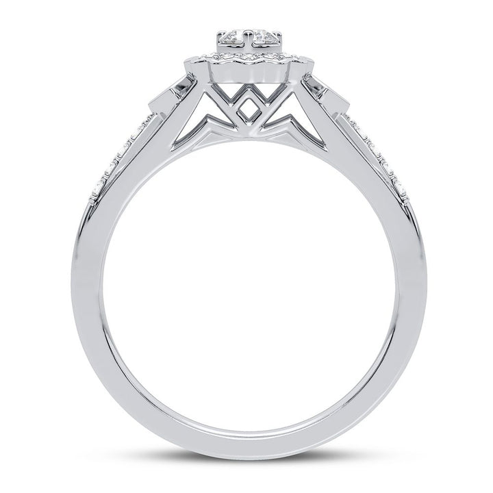 Elegant 0.20CT Lab Diamond Promise Ring in White Gold