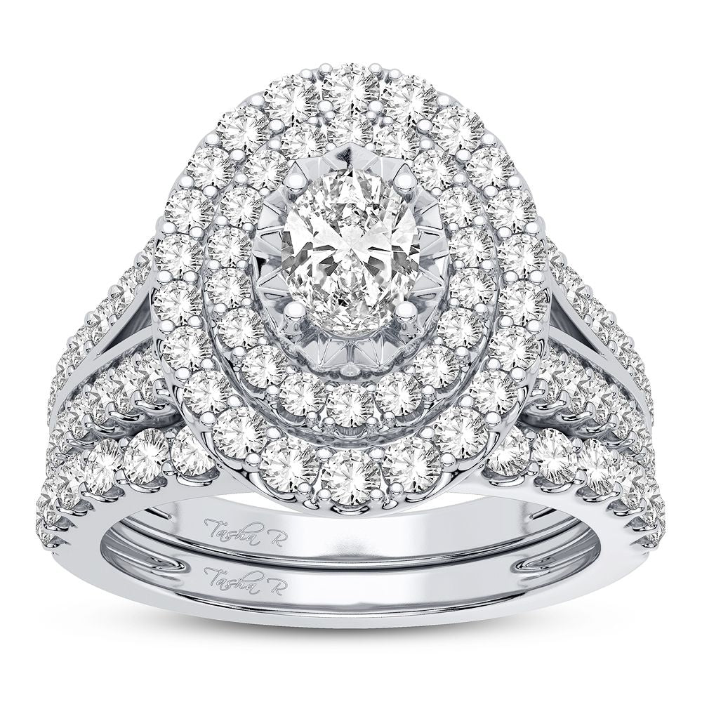 14k White Gold 2CT Lab Diamond Engagement Ring Brilliance