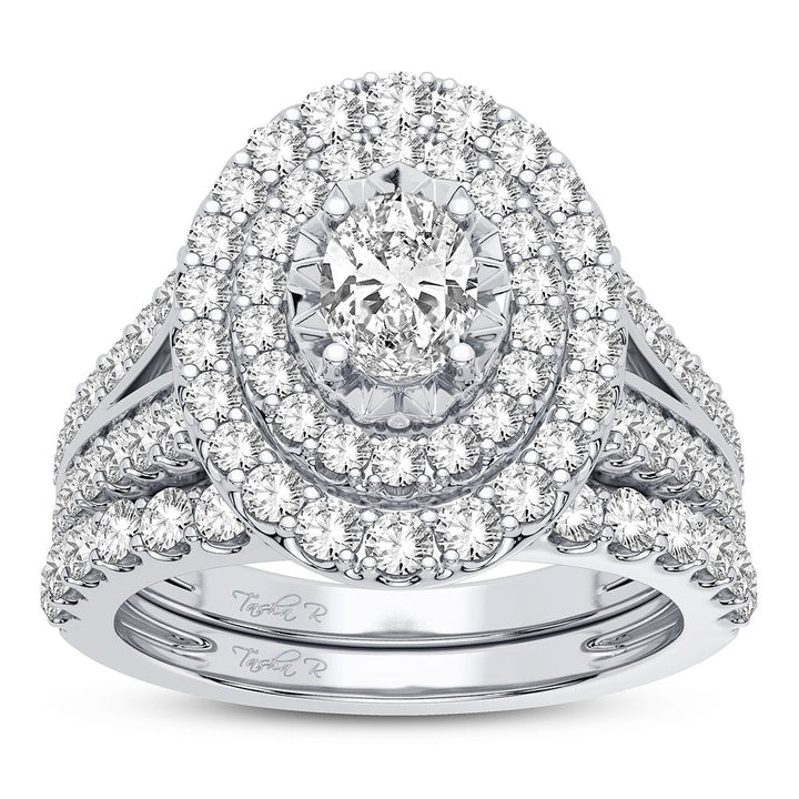 14k White Gold 2CT Lab Diamond Engagement Ring Brilliance