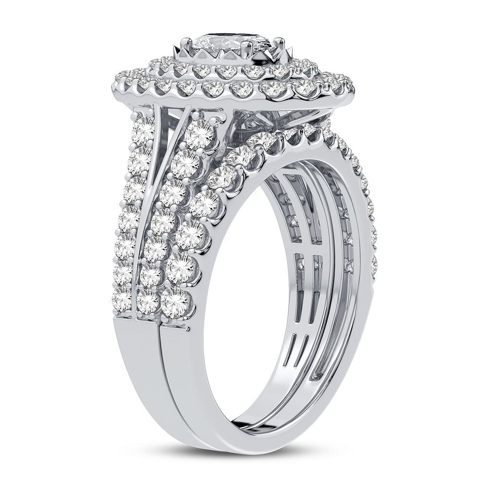 14k White Gold 2CT Lab Diamond Engagement Ring Brilliance