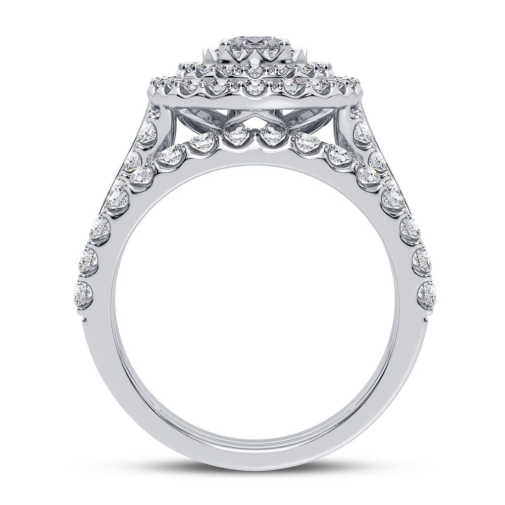 14k White Gold 2CT Lab Diamond Engagement Ring Brilliance