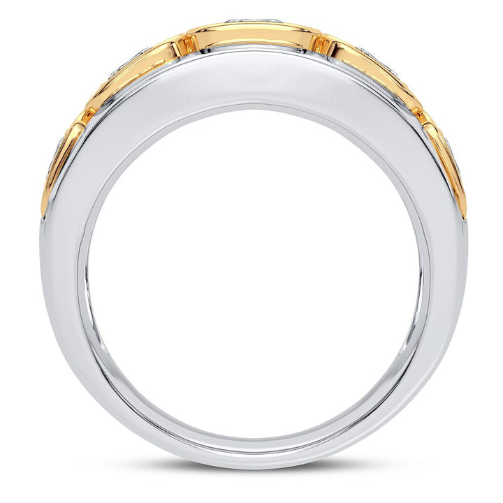 14K White Gold 2CT Lab Diamond Mens Luxury Statement Ring