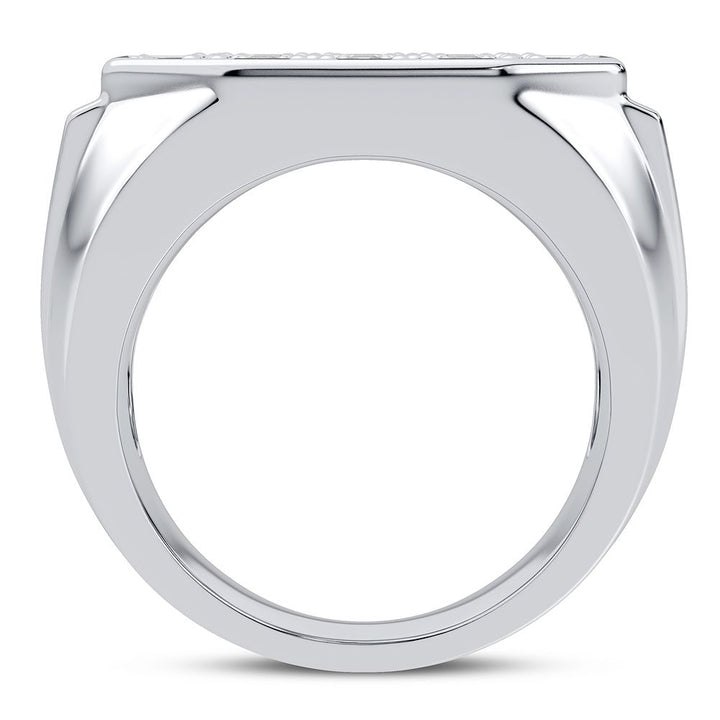 14K White Gold 3.00CT Lab Diamond Mens Luxury Ring