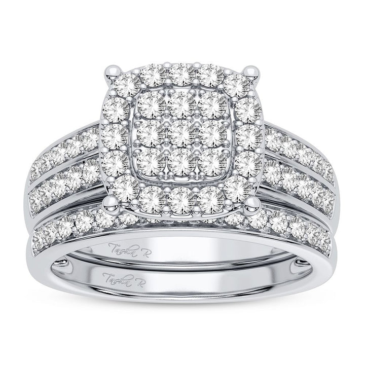 10k White Gold Lab Diamond Bridal Ring - Loves Eternal Sparkle