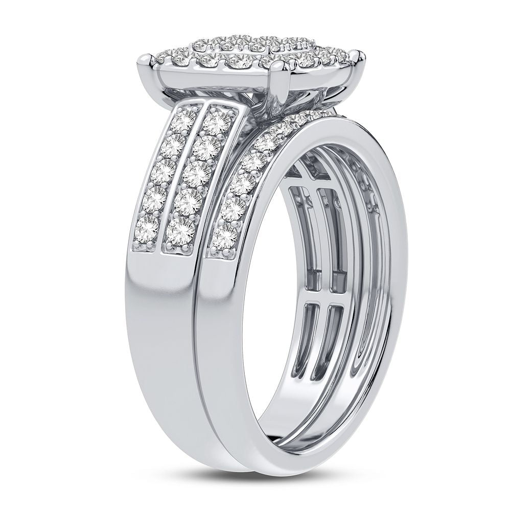 10k White Gold Lab Diamond Bridal Ring - Loves Eternal Sparkle