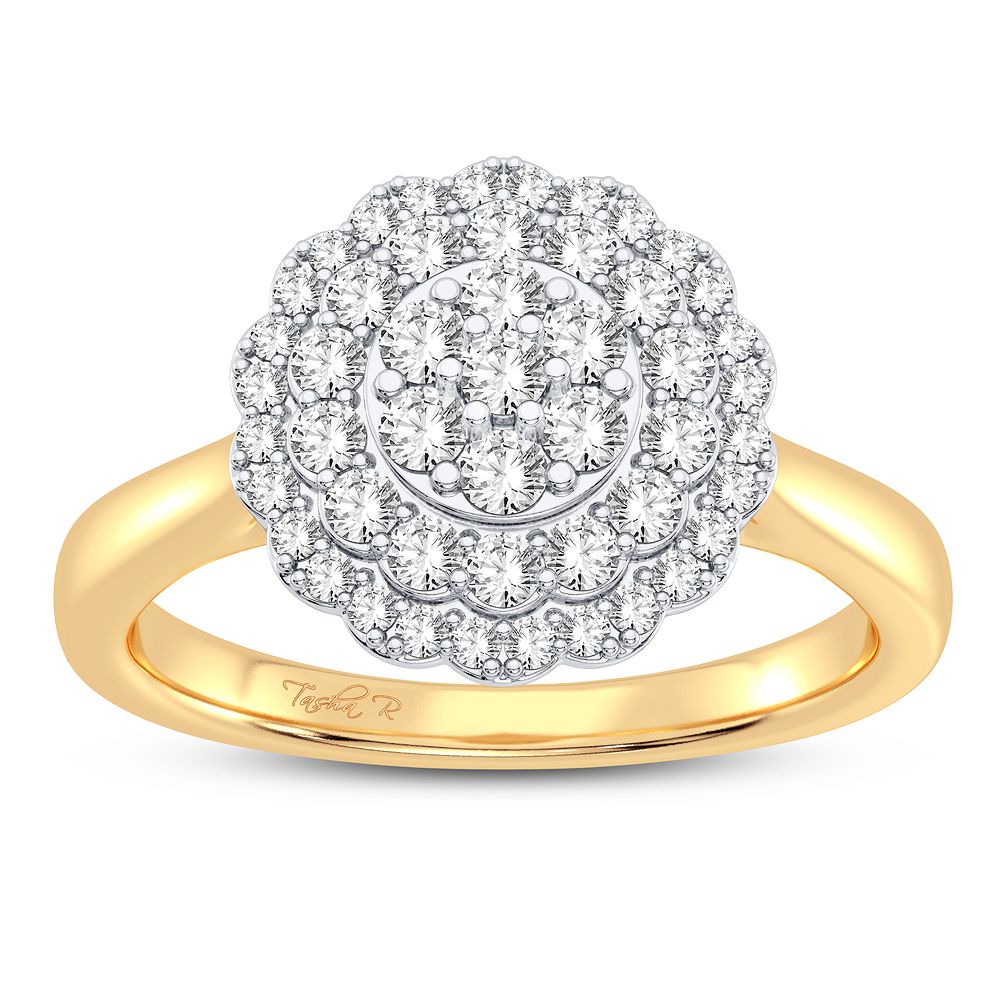 Timeless 10k Yellow Gold 0.50CT Lab Diamond Engagement Ring