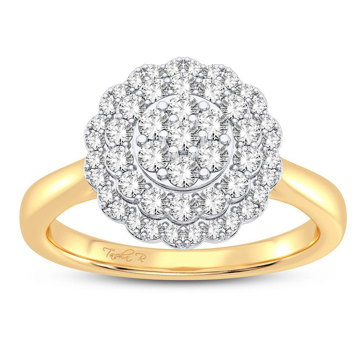 Timeless 10k Yellow Gold 0.50CT Lab Diamond Engagement Ring