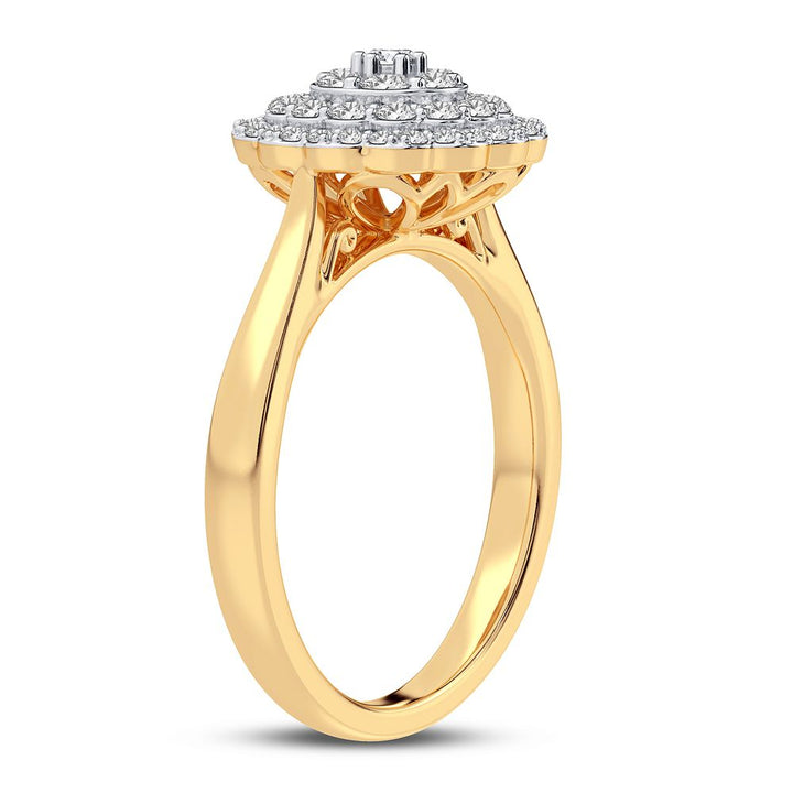 Timeless 10k Yellow Gold 0.50CT Lab Diamond Engagement Ring