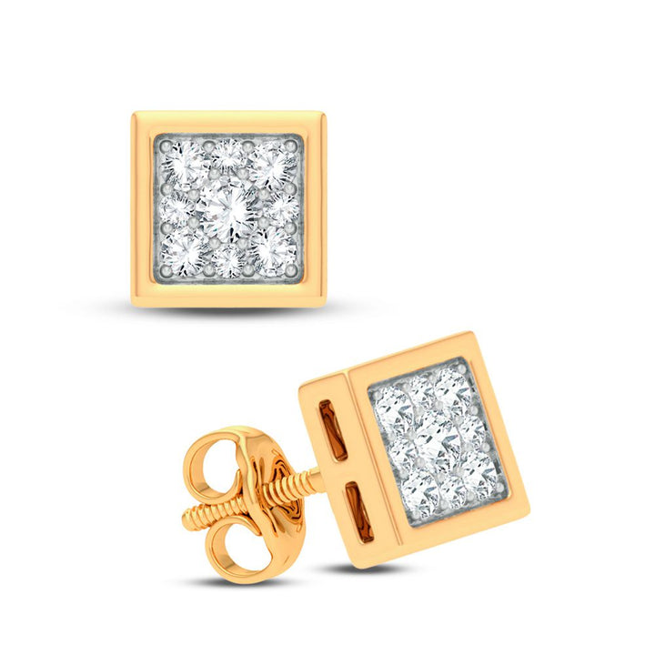 Timeless Brilliance: 14k Gold 0.25CT Lab Diamond Earrings