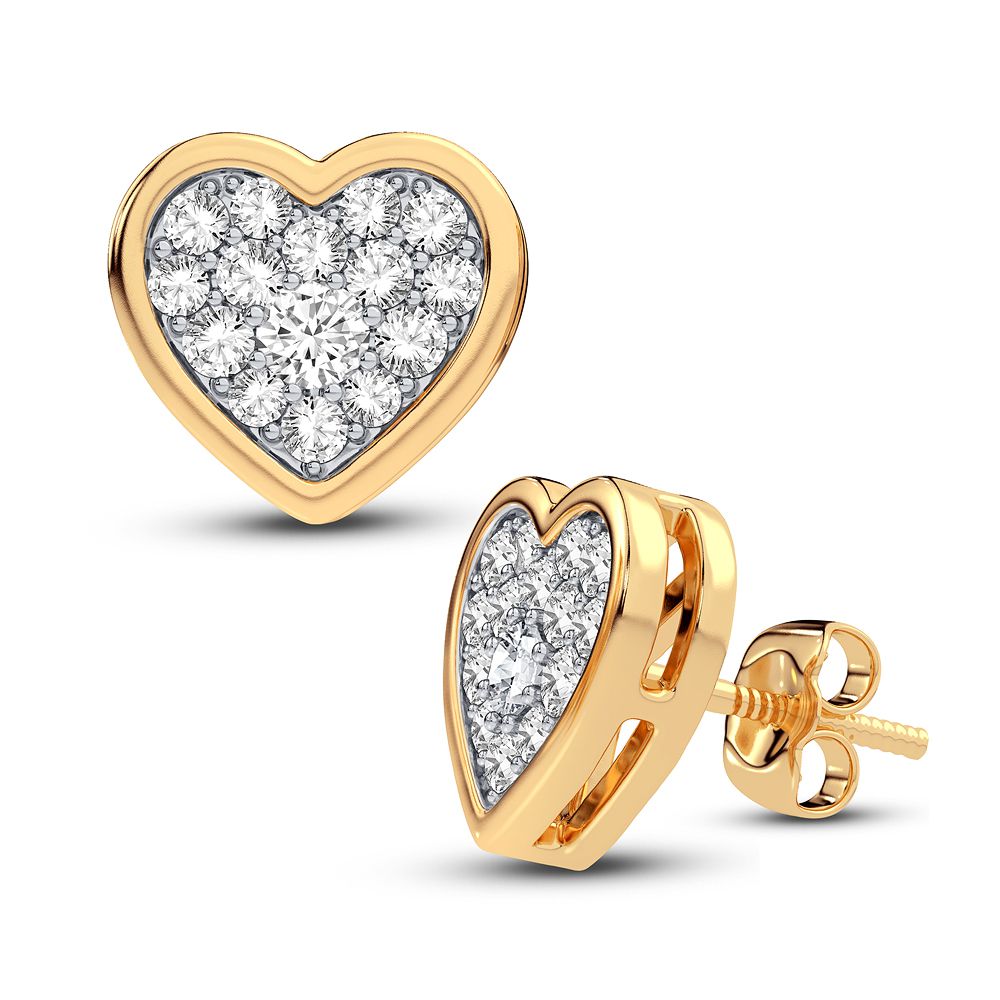 14k Yellow Gold 0.33CT Lab Diamond Stud Earrings