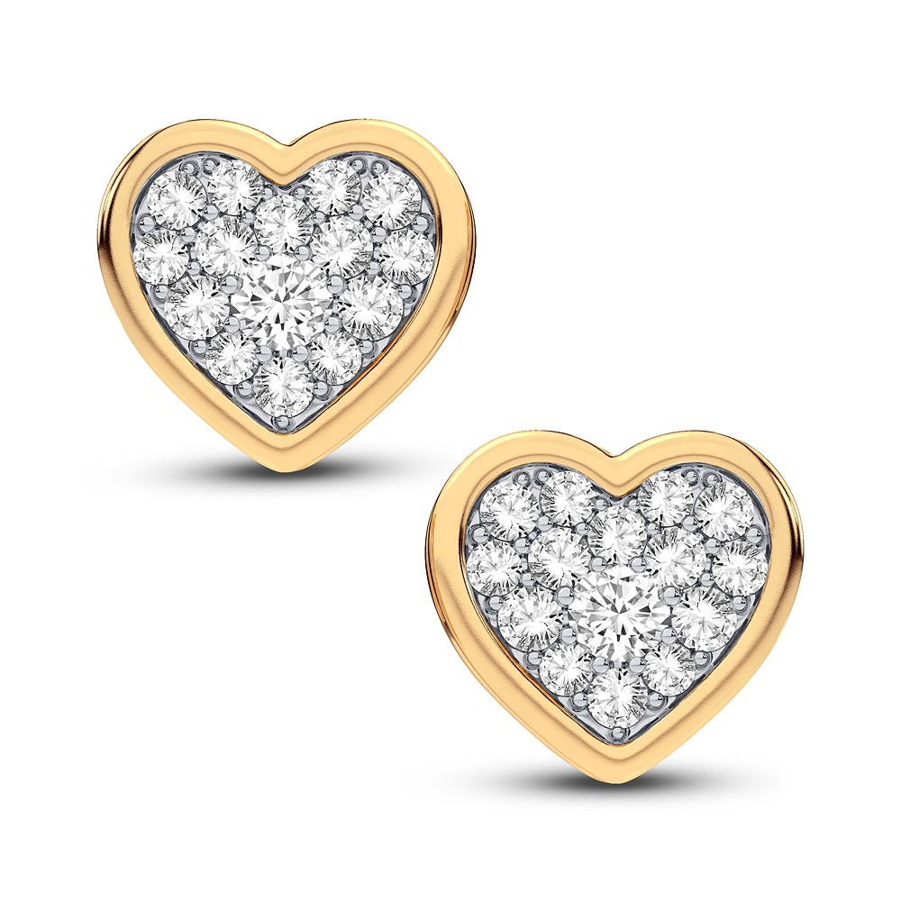 14k Yellow Gold 0.33CT Lab Diamond Stud Earrings