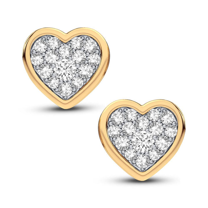 14k Yellow Gold 0.33CT Lab Diamond Stud Earrings