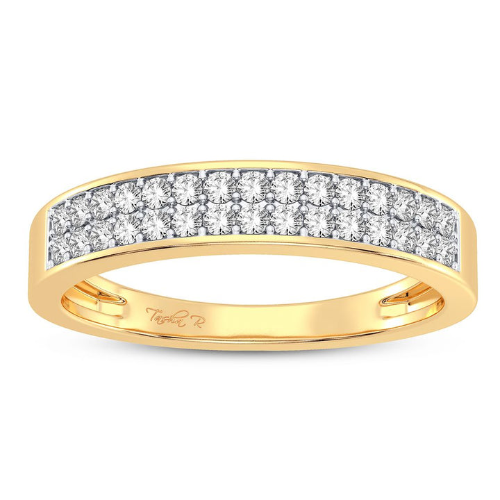 Chic 10k Yellow Gold 0.25CT Lab Diamond Minimalist Band