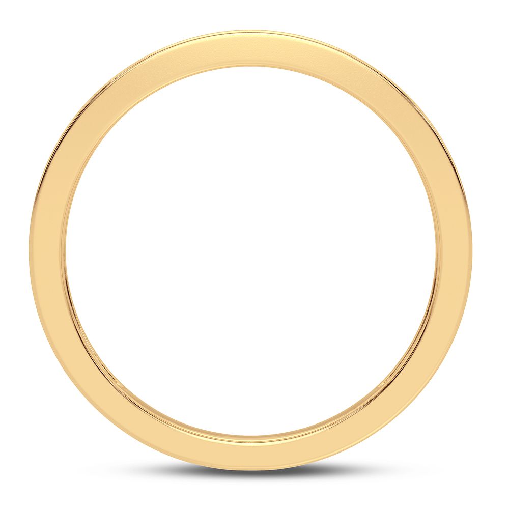 Chic 10k Yellow Gold 0.25CT Lab Diamond Minimalist Band