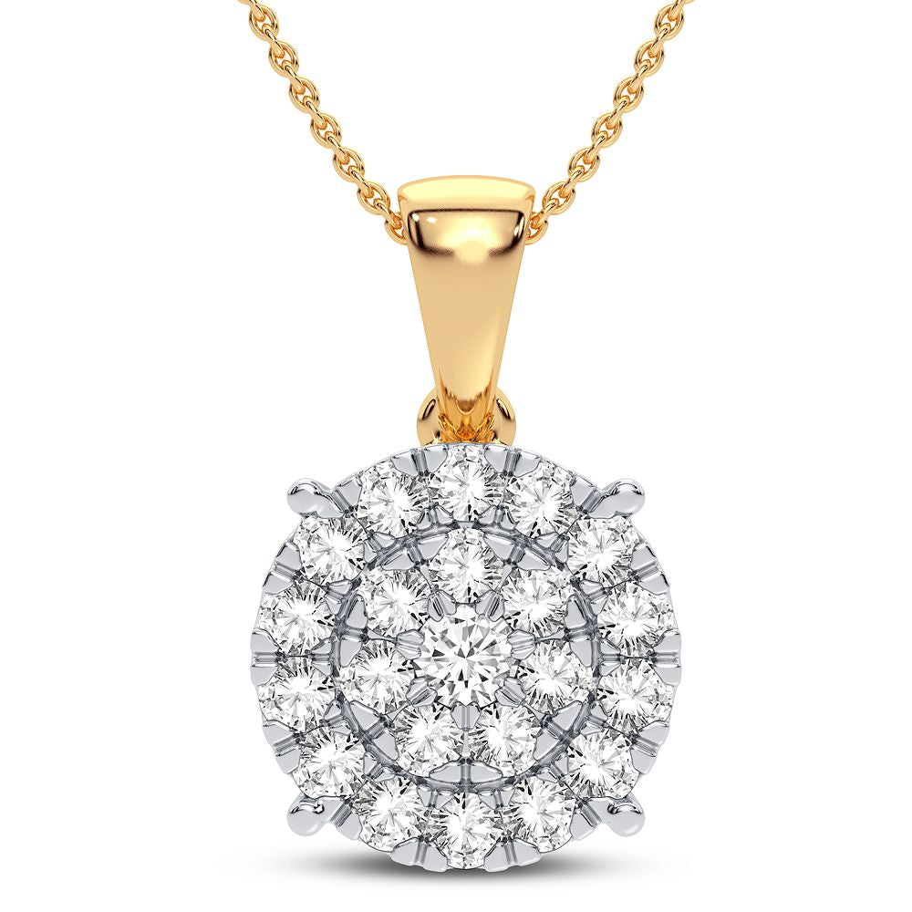 Chic 10k Gold 0.75CT Lab Diamond Pendant Jewelry