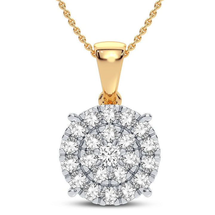 Chic 10k Gold 0.75CT Lab Diamond Pendant Jewelry