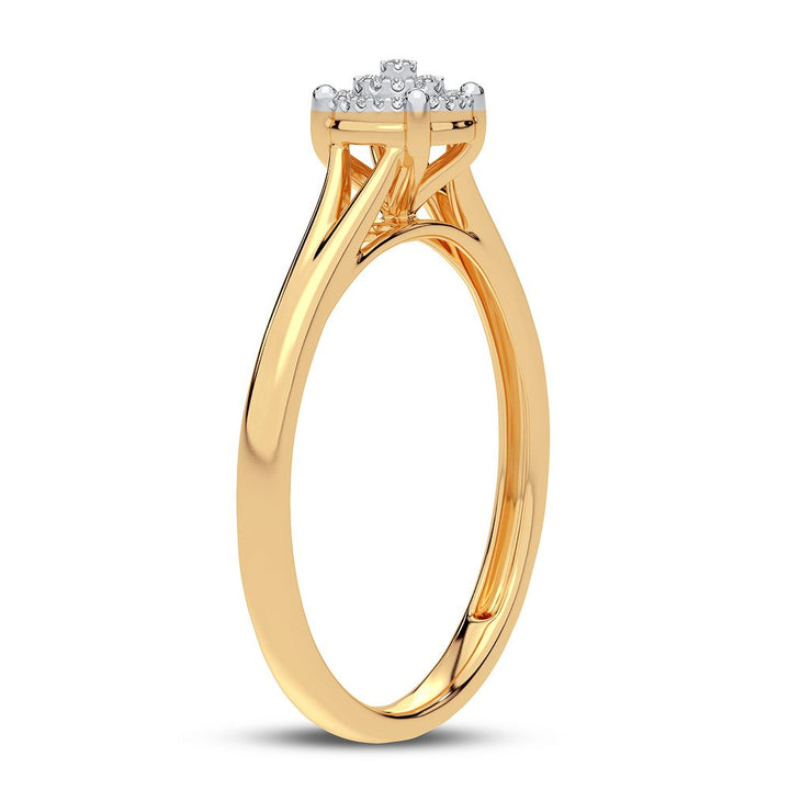 Delicate 10K Gold 0.06CT Lab Diamond Womens Ring
