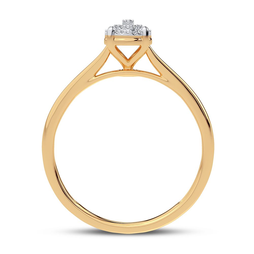 Delicate 10K Gold 0.06CT Lab Diamond Womens Ring