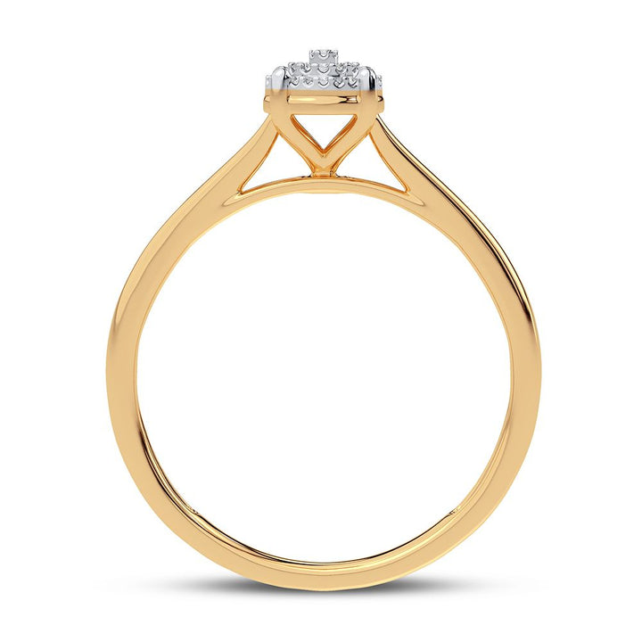 Delicate 10K Gold 0.06CT Lab Diamond Womens Ring
