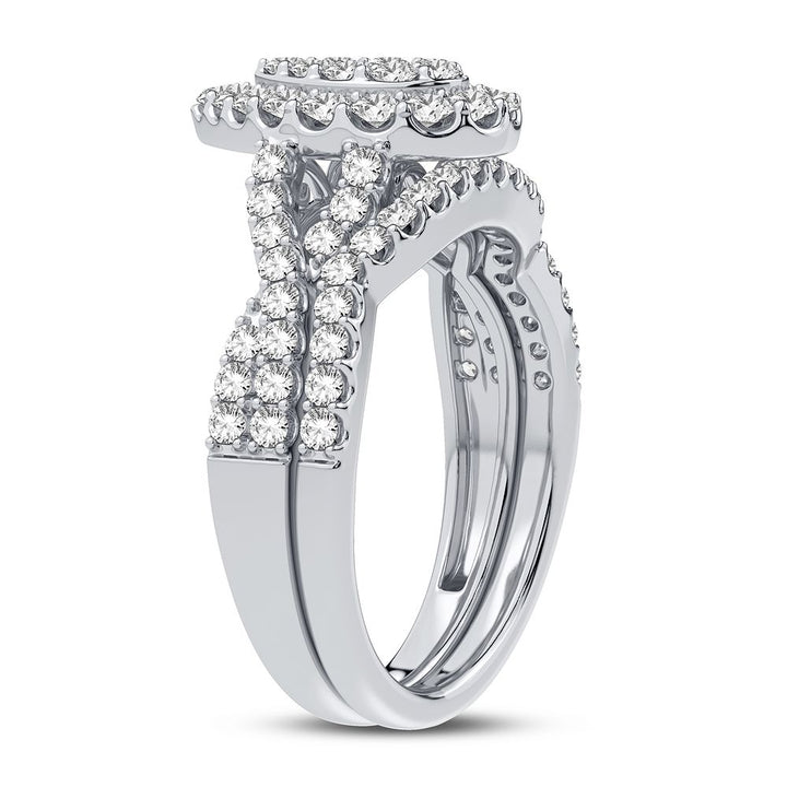 Brilliant 1CT Lab Diamond Bridal Ring in White Gold