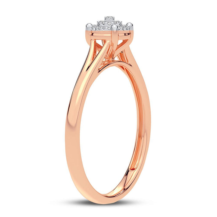 10k Rose Gold Lab Diamond Promise Ring for Her