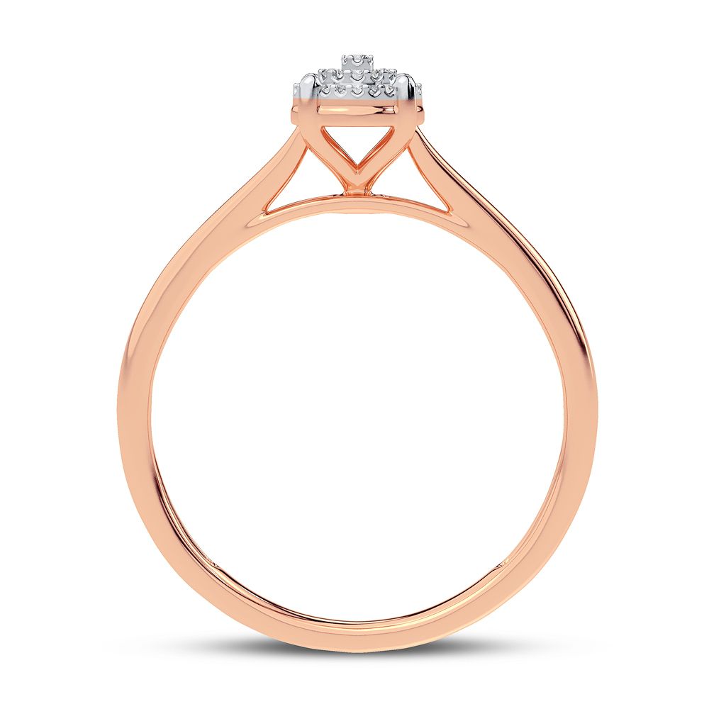 10k Rose Gold Lab Diamond Promise Ring for Her