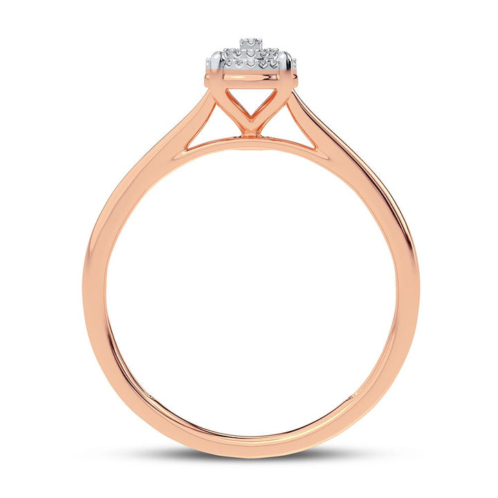10k Rose Gold Lab Diamond Promise Ring for Her