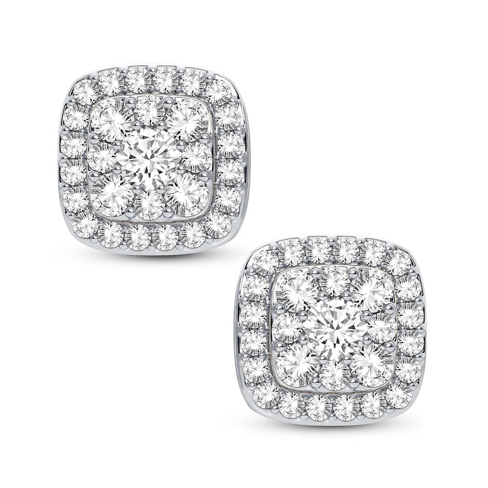 Chic 14k White Gold 0.50CT Lab Diamond Stud Earrings