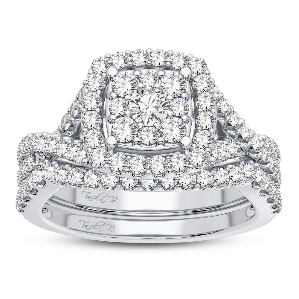 10k White Gold 1CT Lab Diamond Engagement Ring for Her
