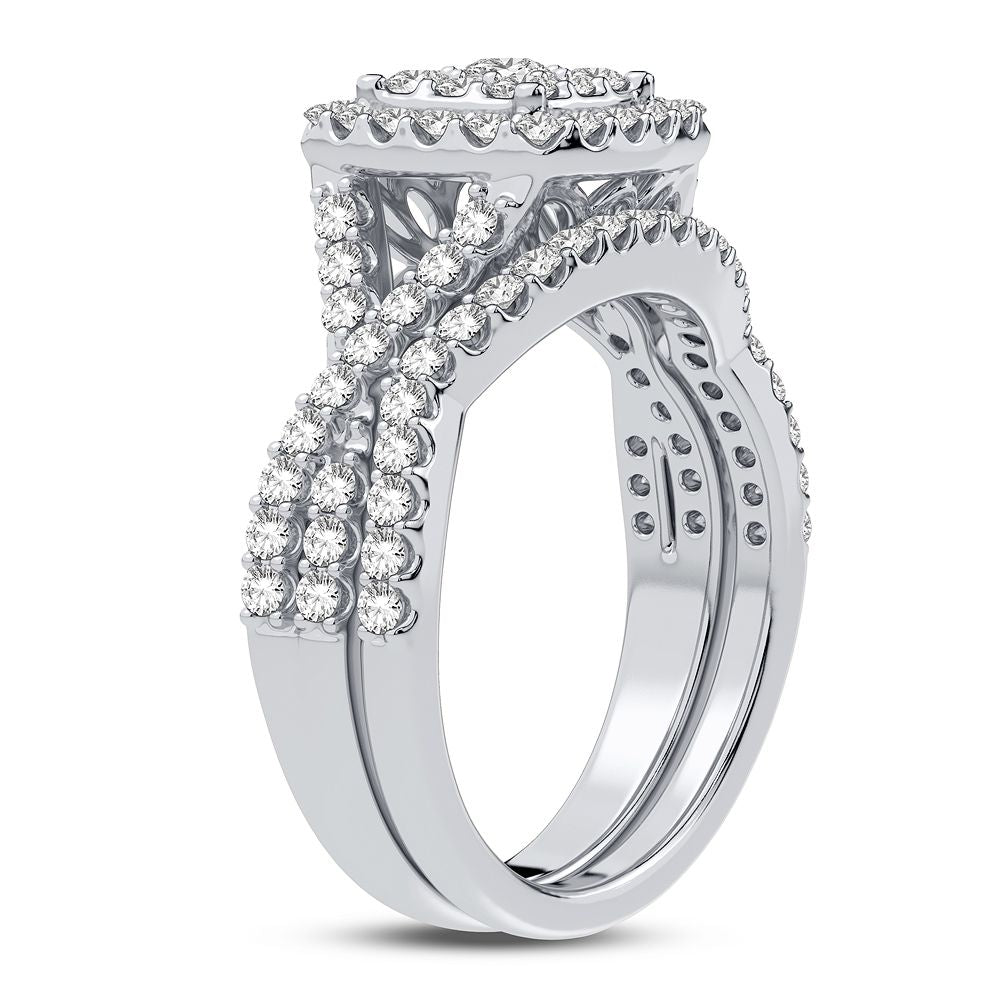 10k White Gold 1CT Lab Diamond Engagement Ring for Her