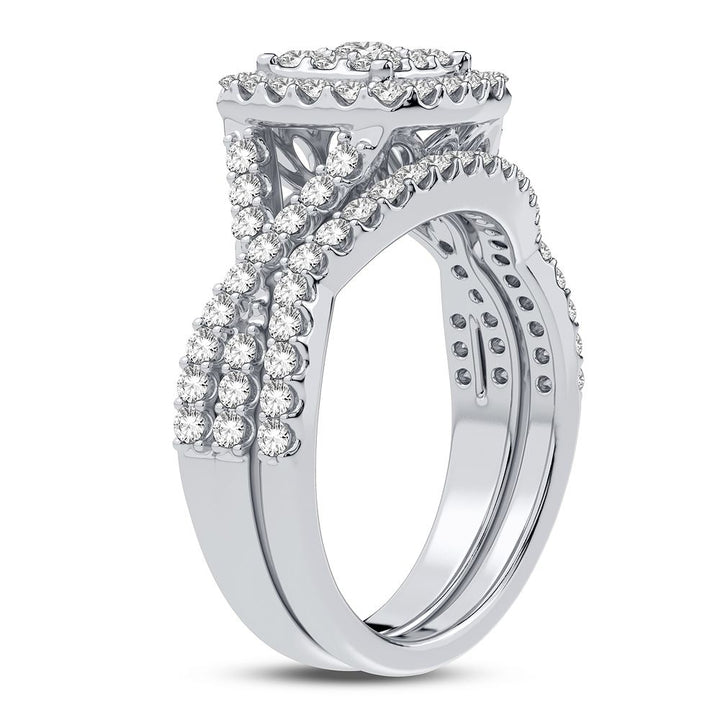 10k White Gold 1CT Lab Diamond Engagement Ring for Her