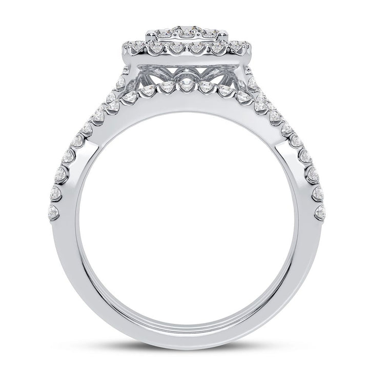 10k White Gold 1CT Lab Diamond Engagement Ring for Her