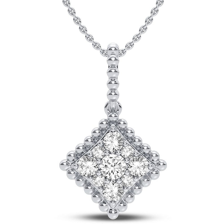 Sparkling 0.40CT Lab Diamond Pendant in White Gold