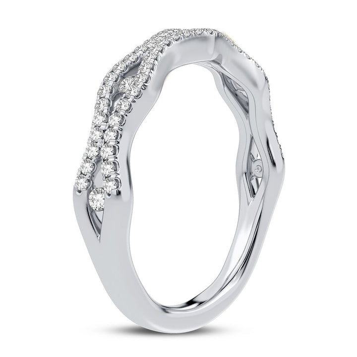 Brilliant 10k White Gold 0.25CT Lab Diamond Fashion Band