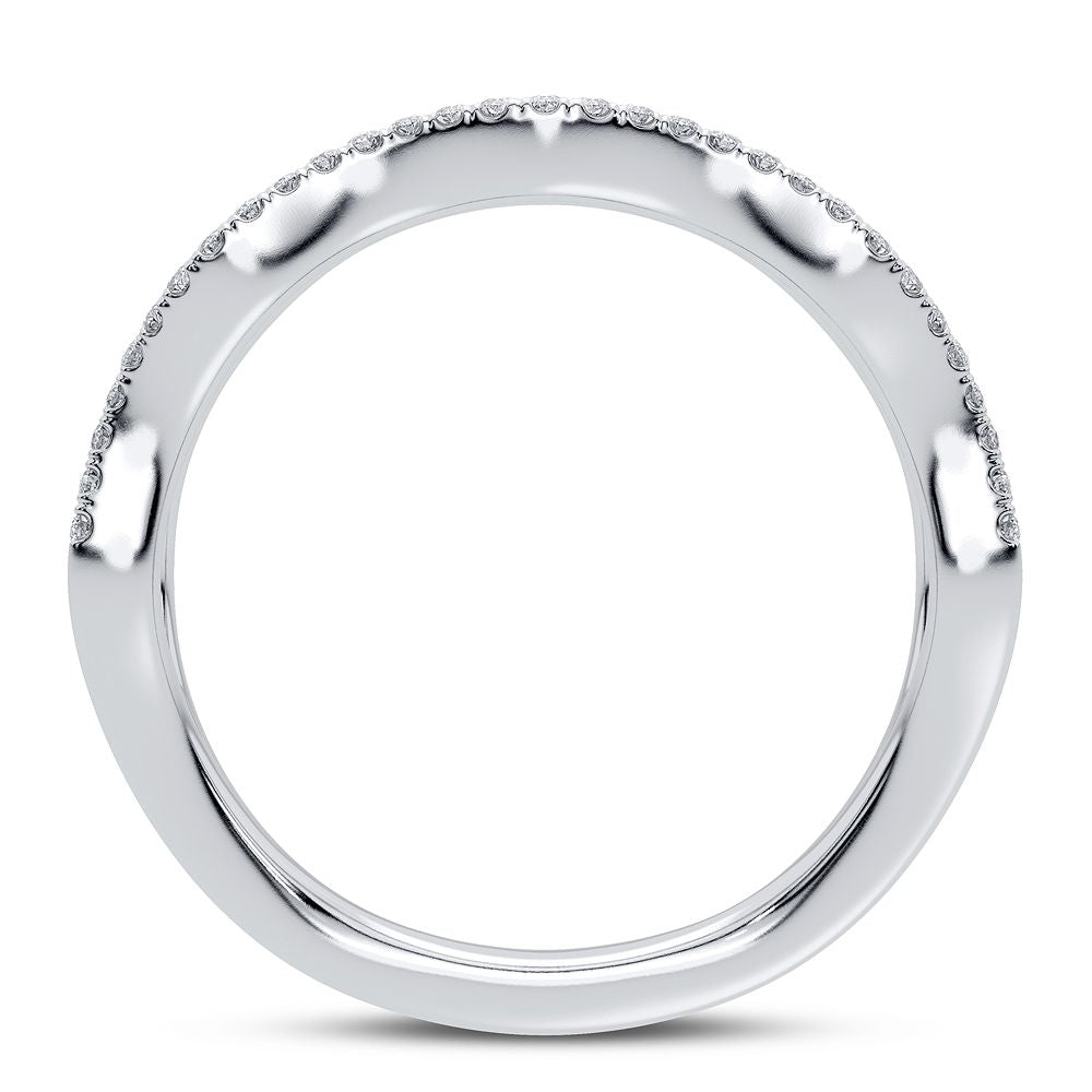 Brilliant 10k White Gold 0.25CT Lab Diamond Fashion Band