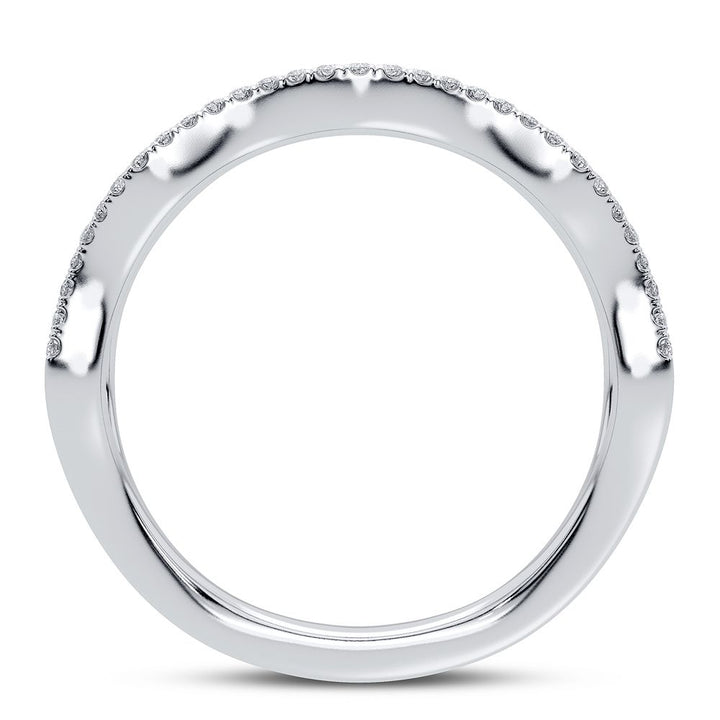 Brilliant 10k White Gold 0.25CT Lab Diamond Fashion Band