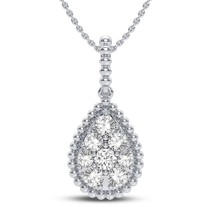 Sparkling 0.40CT Lab Diamond Pendant in White Gold