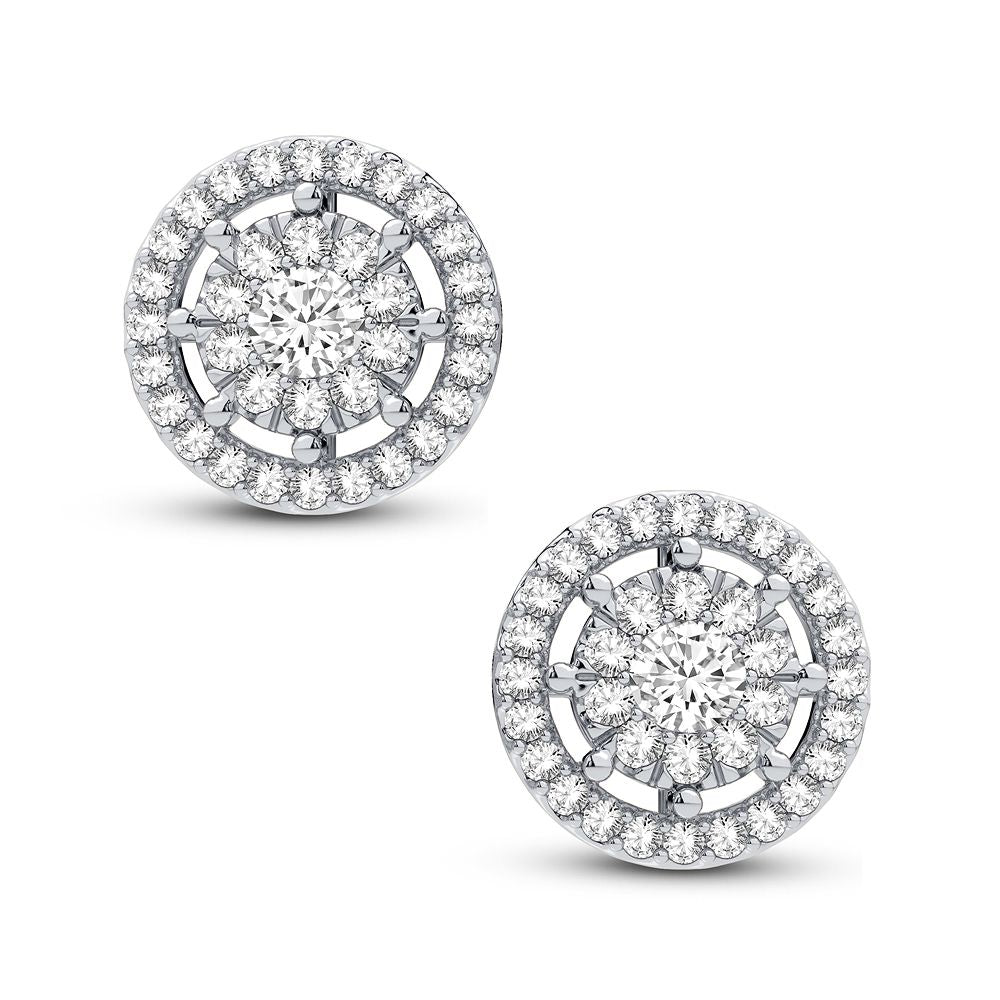 Chic 14k White Gold Lab Diamond Stud Earrings (0.50 CT)