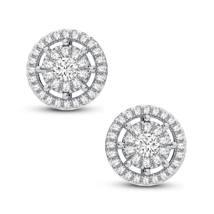 Chic 14k White Gold Lab Diamond Stud Earrings (0.50 CT)