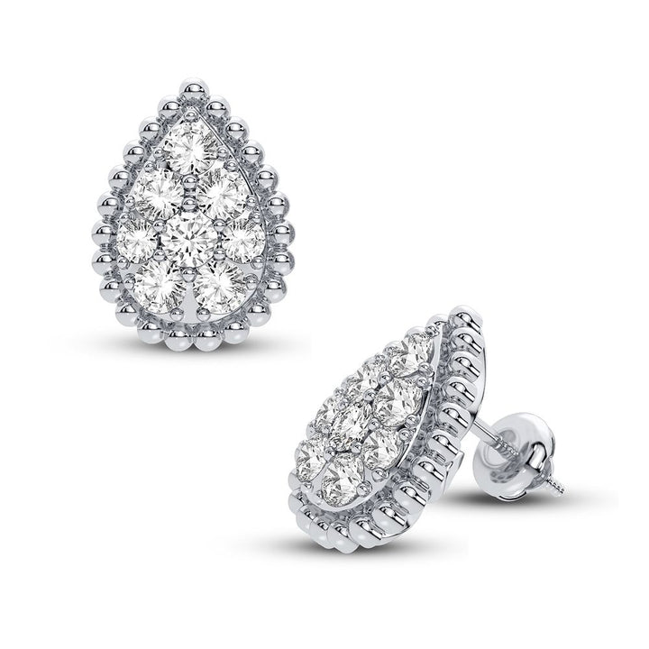 14k White Gold Lab-Grown Diamond Stud Earrings (0.62 CT)