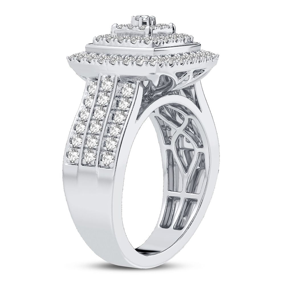 Chic 14k White Gold 1CT Lab Diamond Womens Fashion Ring