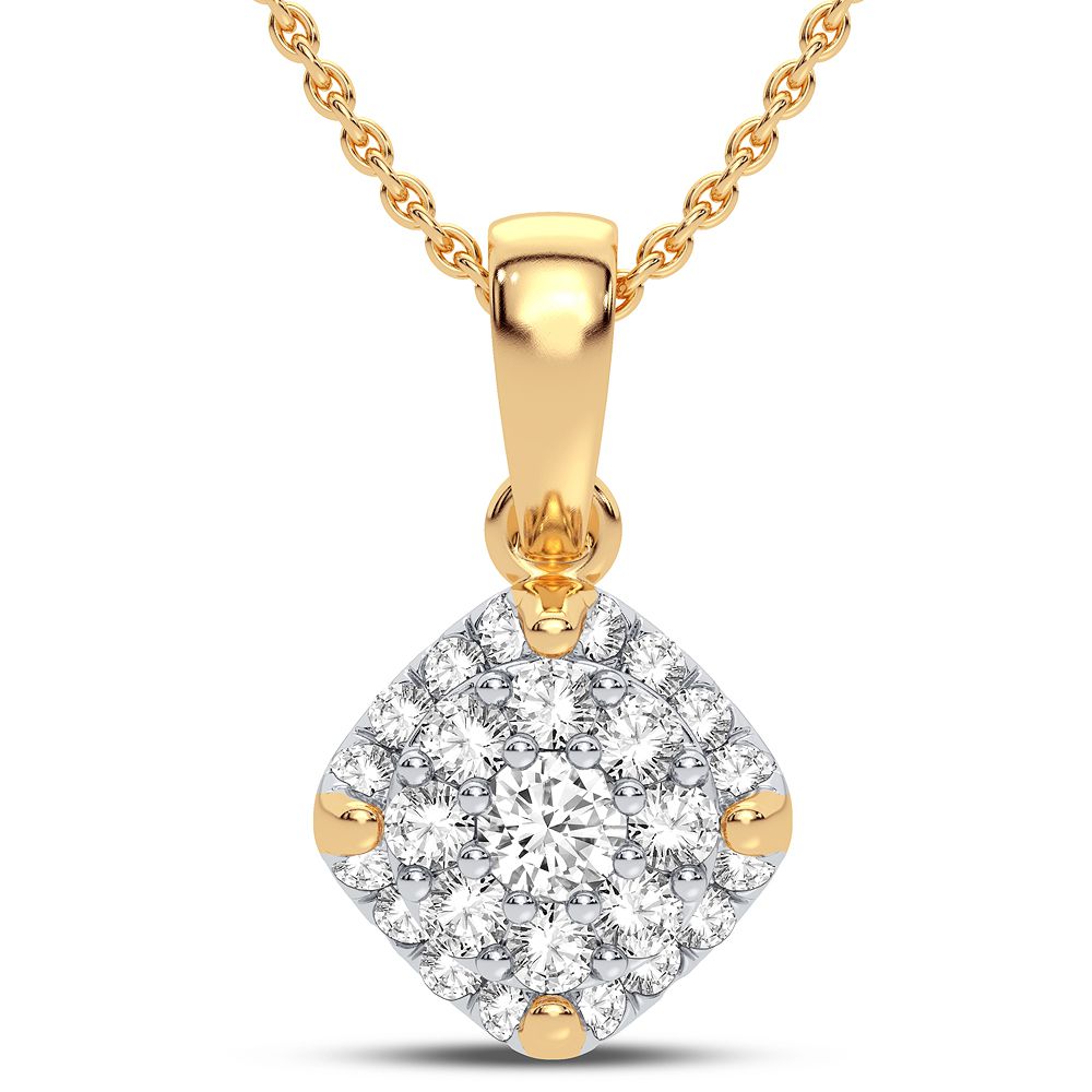 10k Yellow Gold 0.40CT Lab Diamond Pendant Necklace