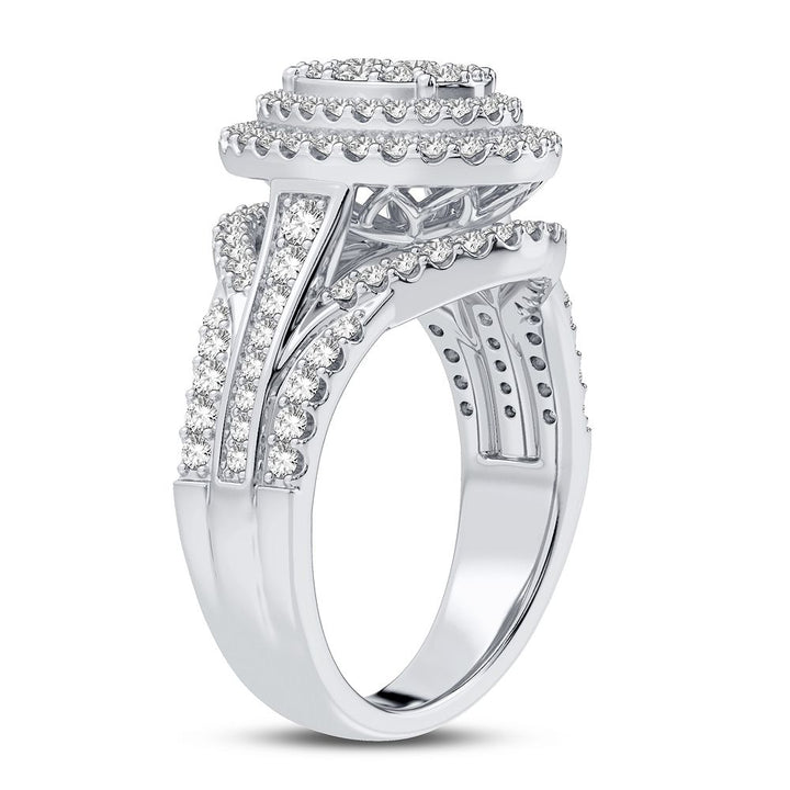 Chic 14k White Gold 1CT Lab Diamond Womens Fashion Ring