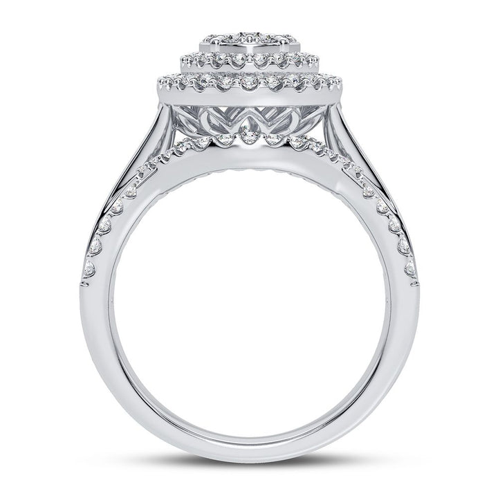 Chic 14k White Gold 1CT Lab Diamond Womens Fashion Ring