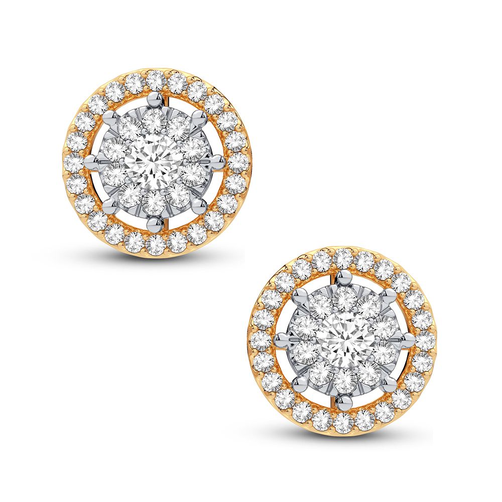 14k Yellow Gold Lab Diamond Stud Earrings - 0.50 CT Brilliance