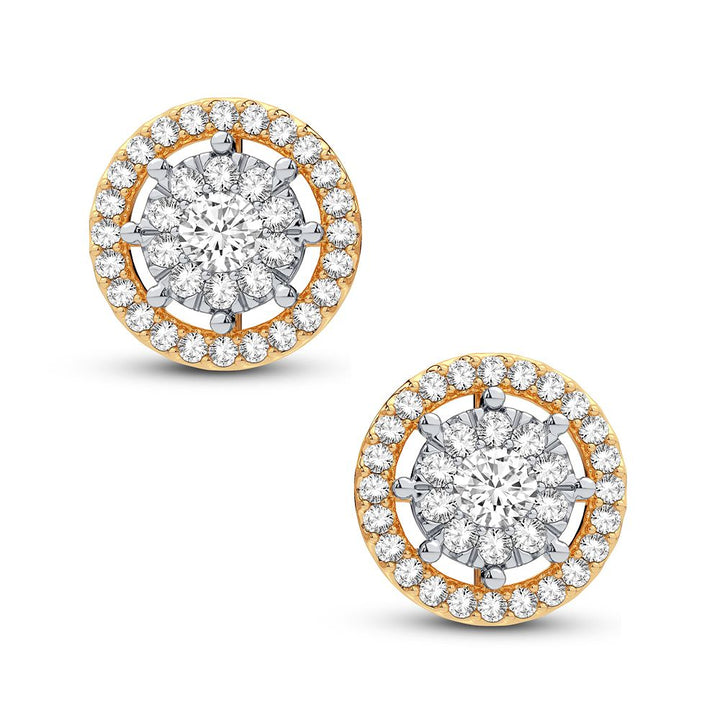 14k Yellow Gold Lab Diamond Stud Earrings - 0.50 CT Brilliance