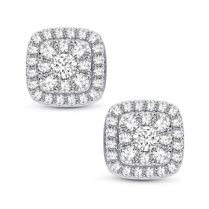 Chic 14k White Gold Lab Diamond Stud Earrings (0.75 CT)